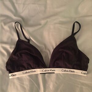 Calvin Klein Dark Bralette with Logo Band